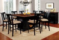Sabrina Country Style 9pc Cherry Black Finish Counter Height Dining Table Set in size 1600 X 1067