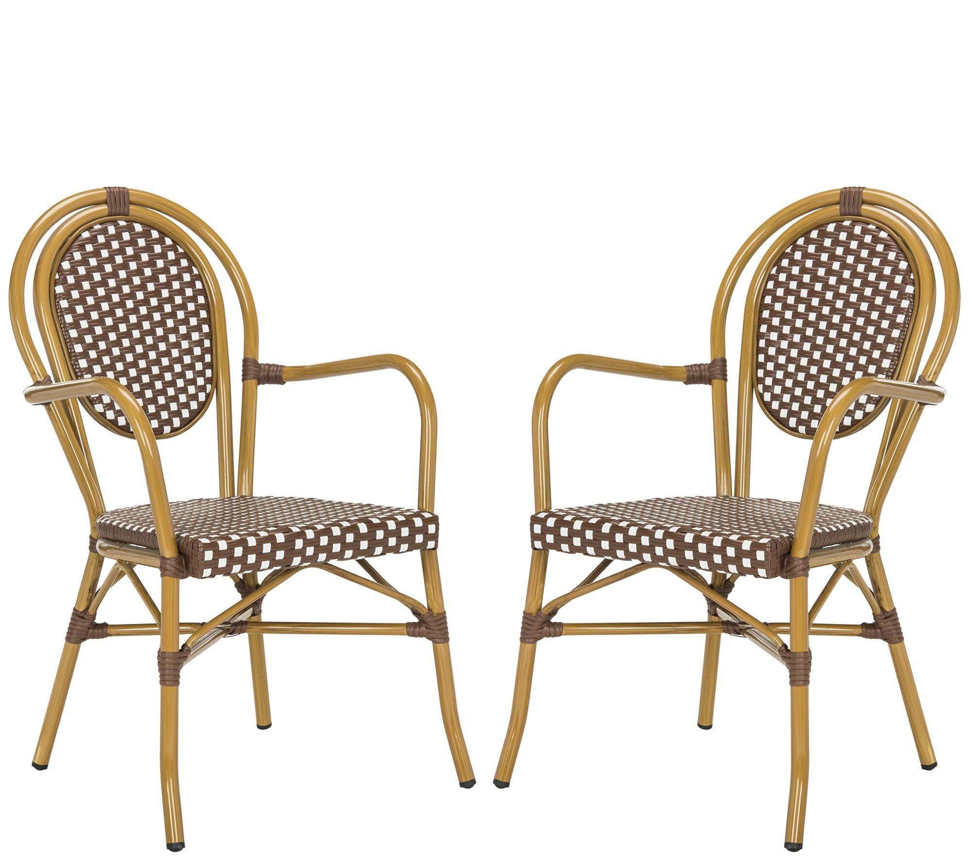 Safavieh Rosen French Bistro Stacking Arm Chair Set Of 2 with dimensions 2000 X 1778