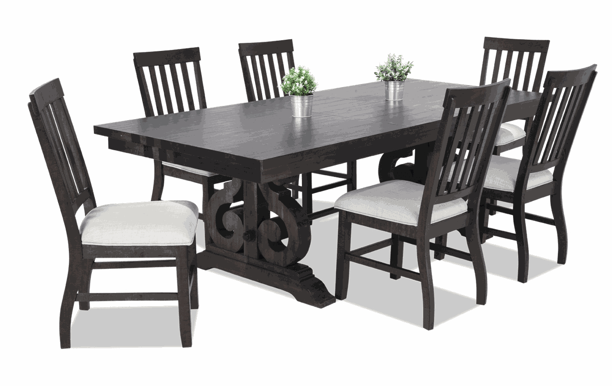 Sanctuary 7 Piece Dining Set With Slat Chairs intended for measurements 1200 X 758