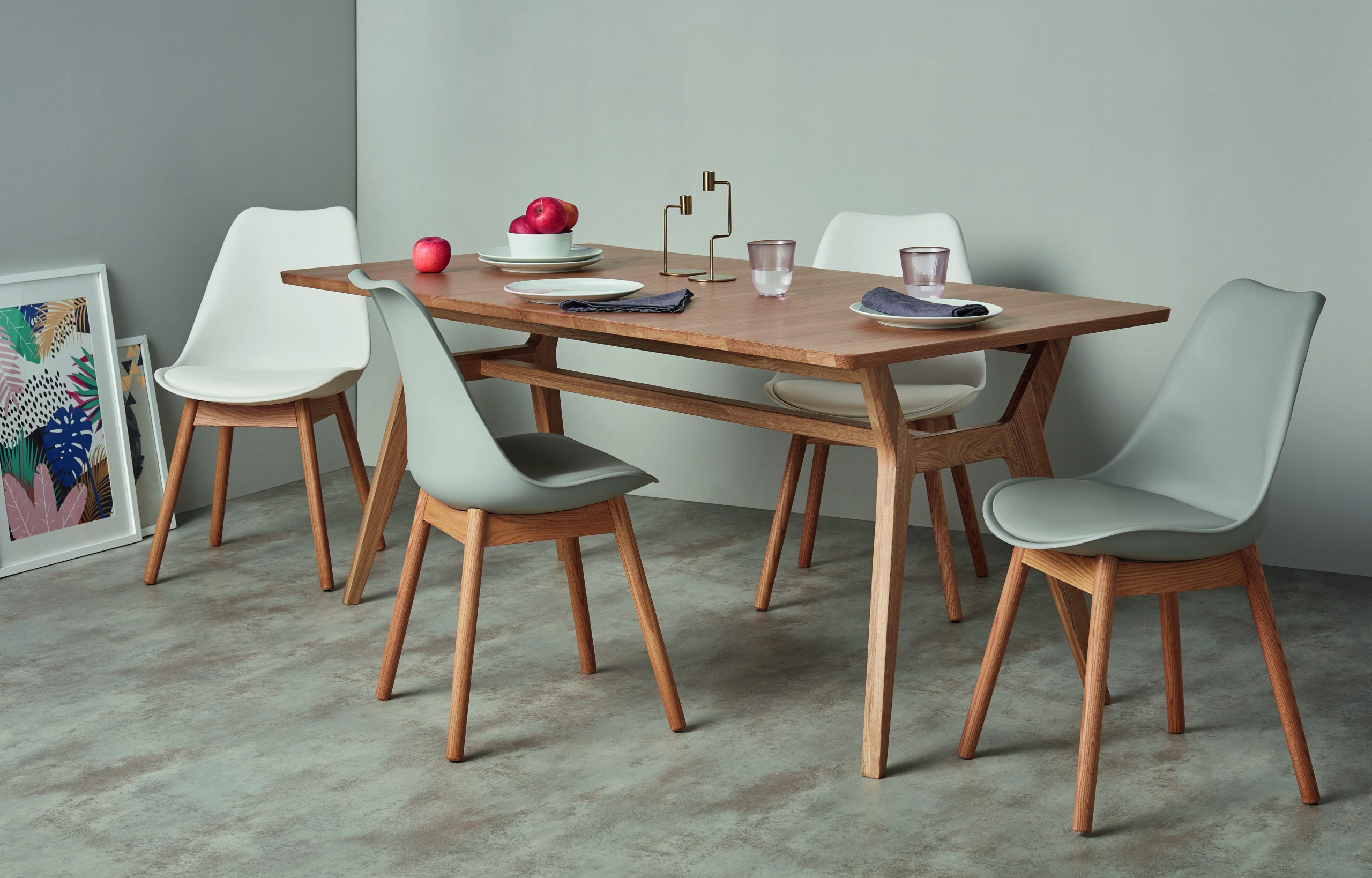 Scandinavian Dining Room Set Made Thelma Dining Chairs intended for proportions 5000 X 3200