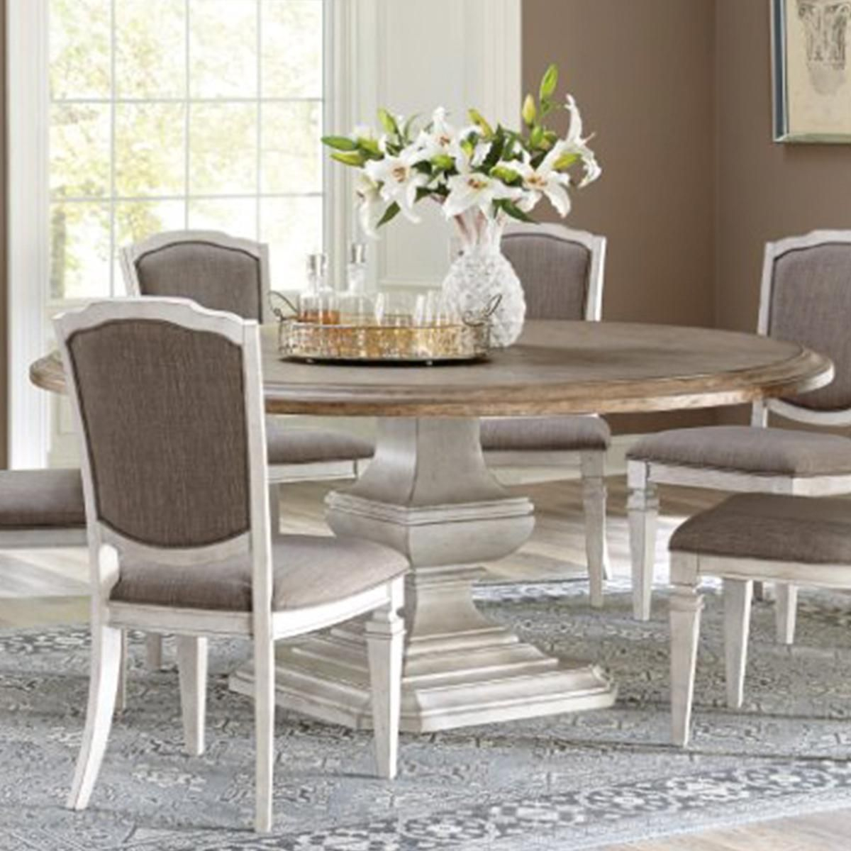 Shannon Hills Elizabet 70 Round Dining Table In Smokey pertaining to sizing 1200 X 1200