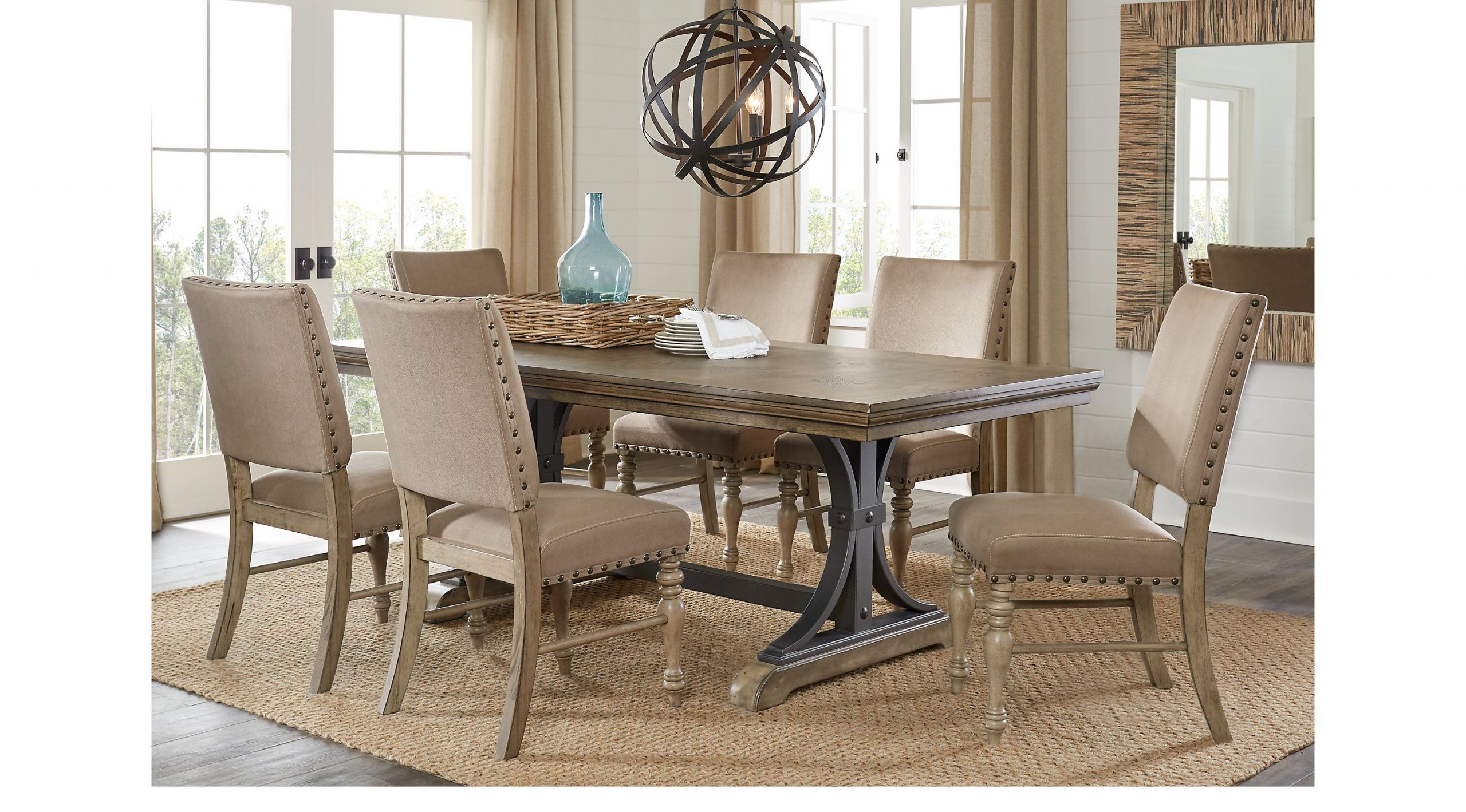 Sierra Vista Driftwood 5 Pc Rectangle Dining Set Dining for dimensions 3000 X 1663