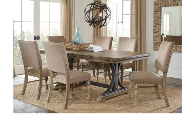 Sierra Vista Driftwood 5 Pc Rectangle Dining Set Dining in sizing 3000 X 1663