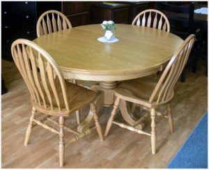 Single Pedestal Mennonite Oak Table Lloyds Mennonite pertaining to measurements 1100 X 893