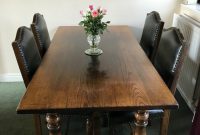 Solid Oak Dining Oak Dining Table And 4 Oak And Leather Chairs In Melbourne Dershire Gumtree with regard to measurements 768 X 1024