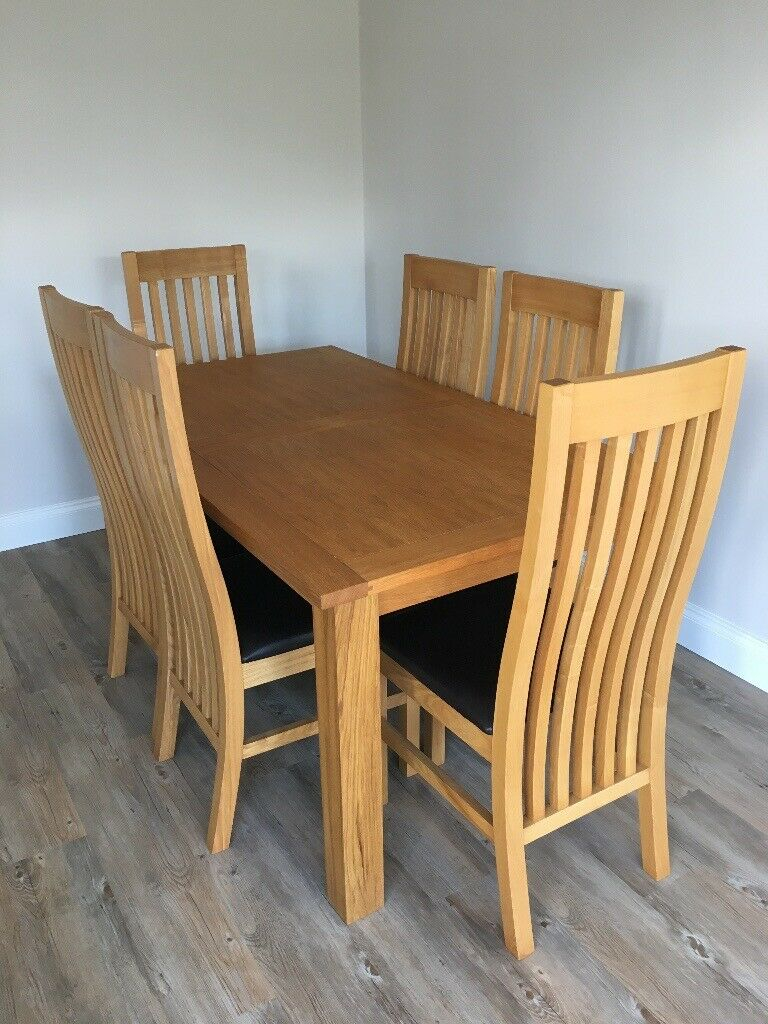 Solid Oak Dining Table And Chairs Next In Oakham Rutland Gumtree for measurements 768 X 1024