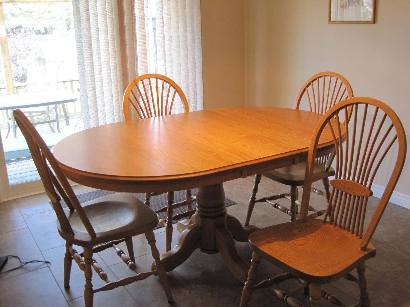 Solid Oak Mennonite Table And 4 Chairs Solid Oak Solid within proportions 1400 X 1050