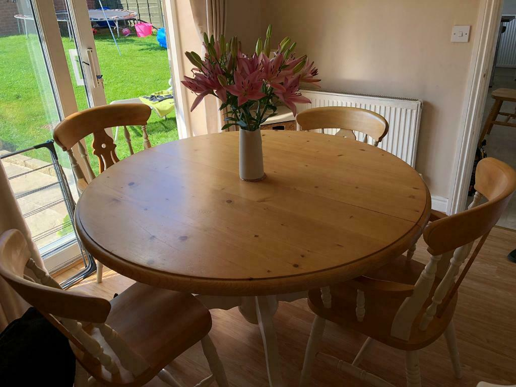 Solid Pine Dining Table Chairs In Leeds West Yorkshire Gumtree intended for measurements 1024 X 768