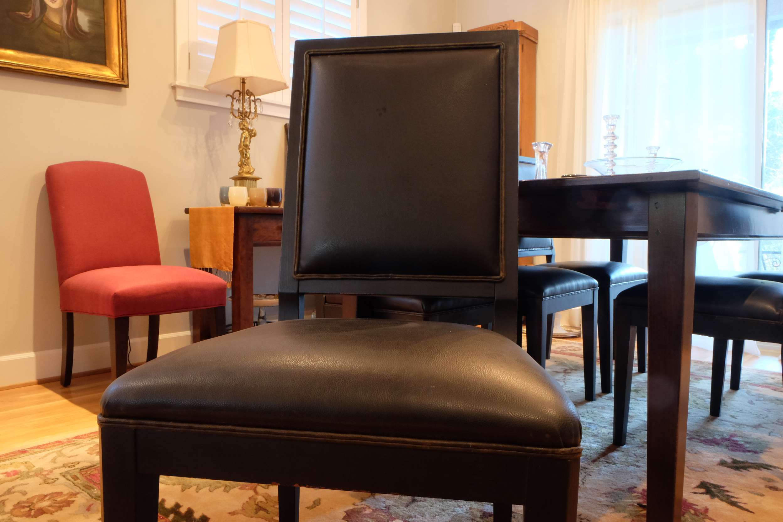 Sonata Dining Chairs From Crate Barrel Black Leather 6 with regard to measurements 2496 X 1664