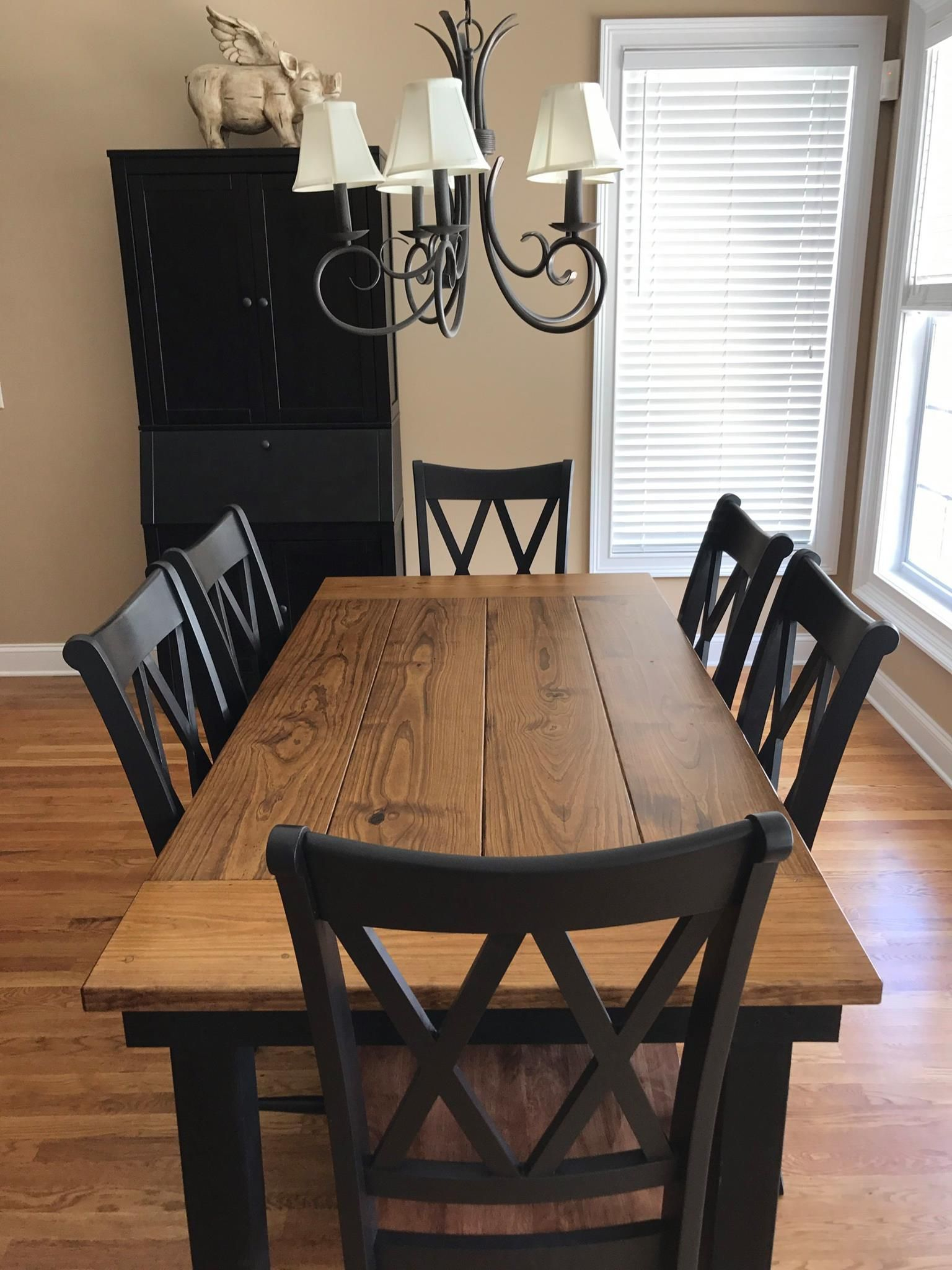 Steel X Base Table Pine Farmhouse Dining Room Table for measurements 1536 X 2048