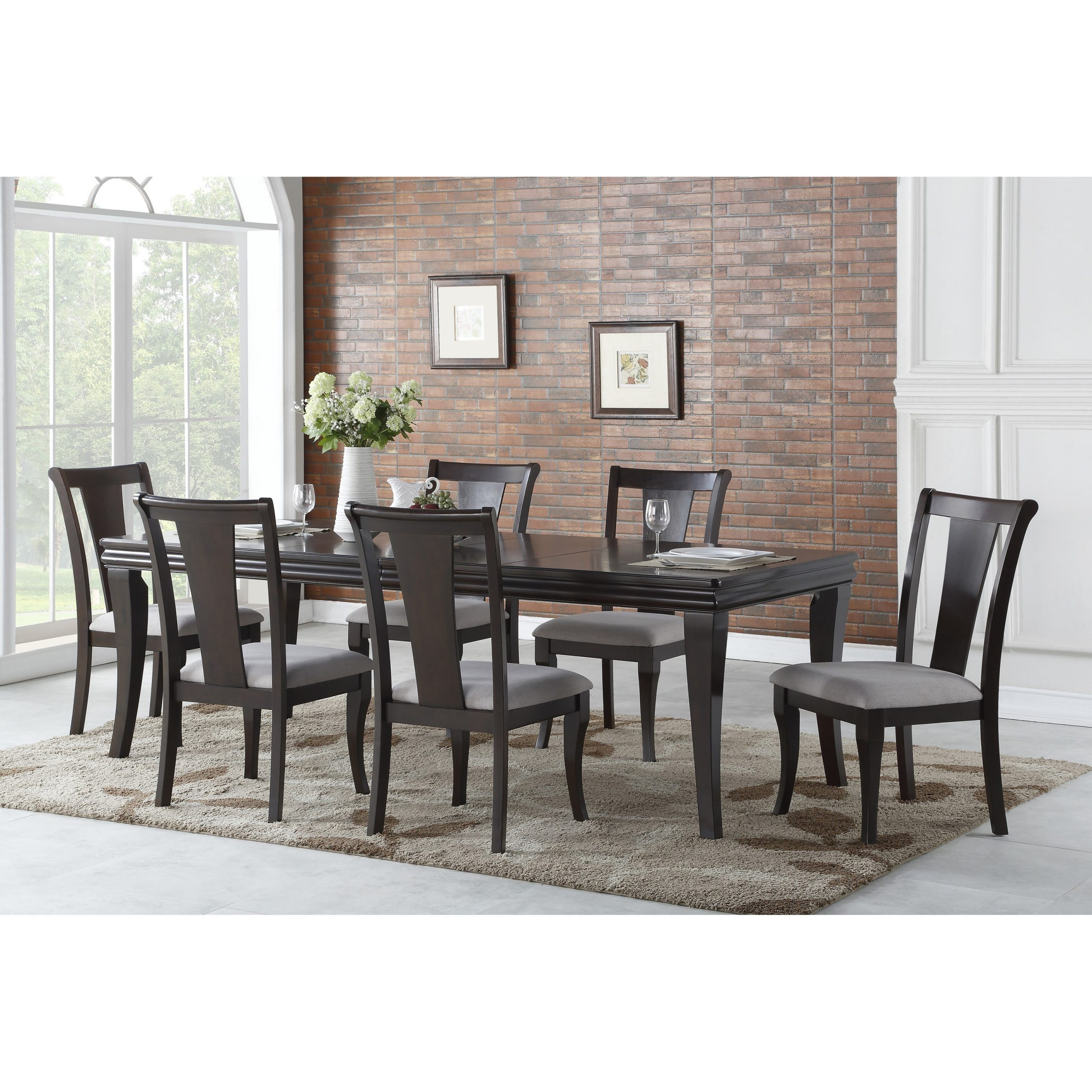 Steve Silver Aubrey Transitional Dining Room Set Northeast within size 3200 X 3200
