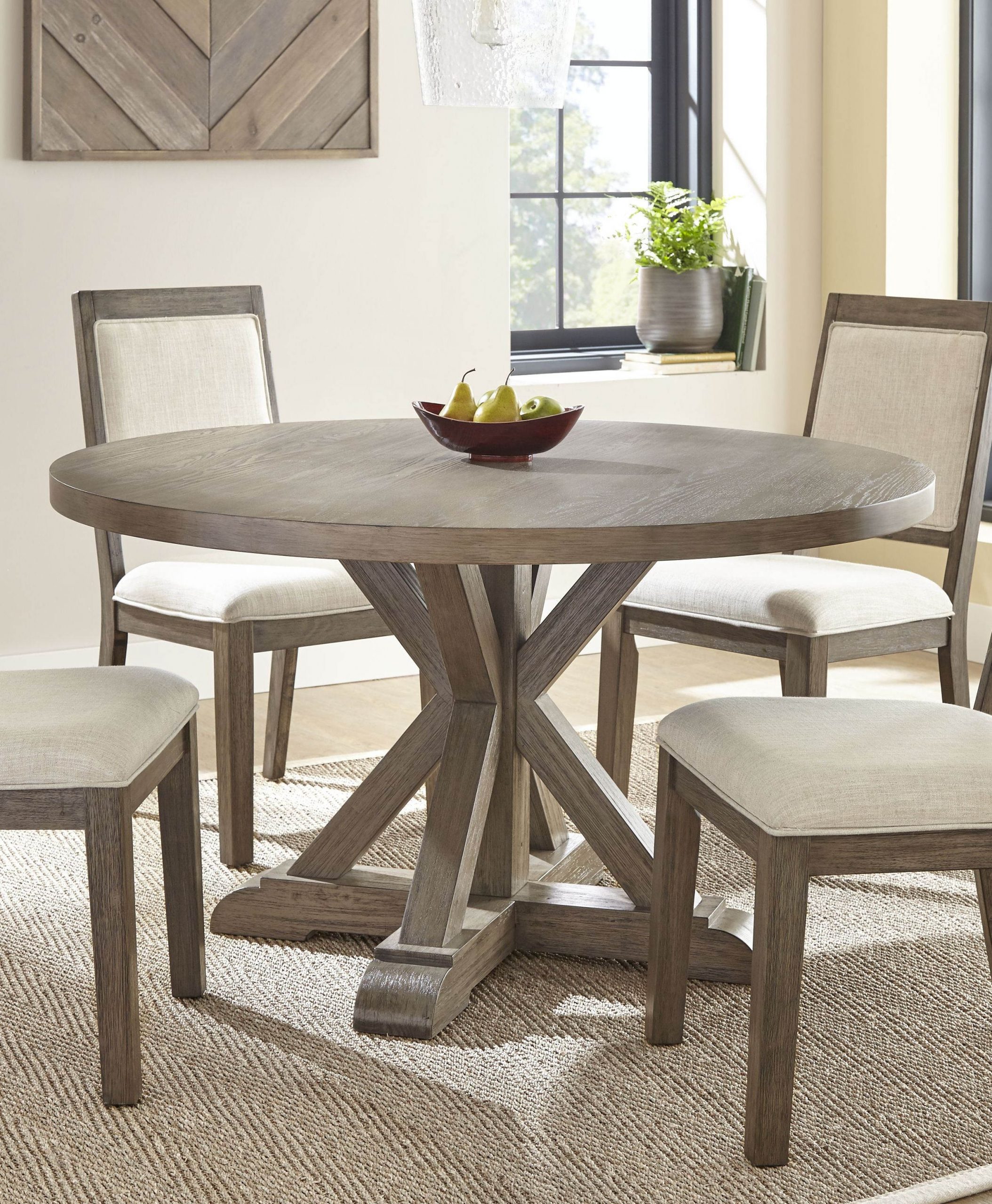 Steve Silver Molly Grey Washed Round Dining Table with regard to size 2526 X 3067