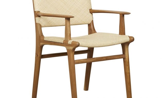 Suma Dining Chair With Arms Teak Natural Rattan pertaining to sizing 1200 X 1300