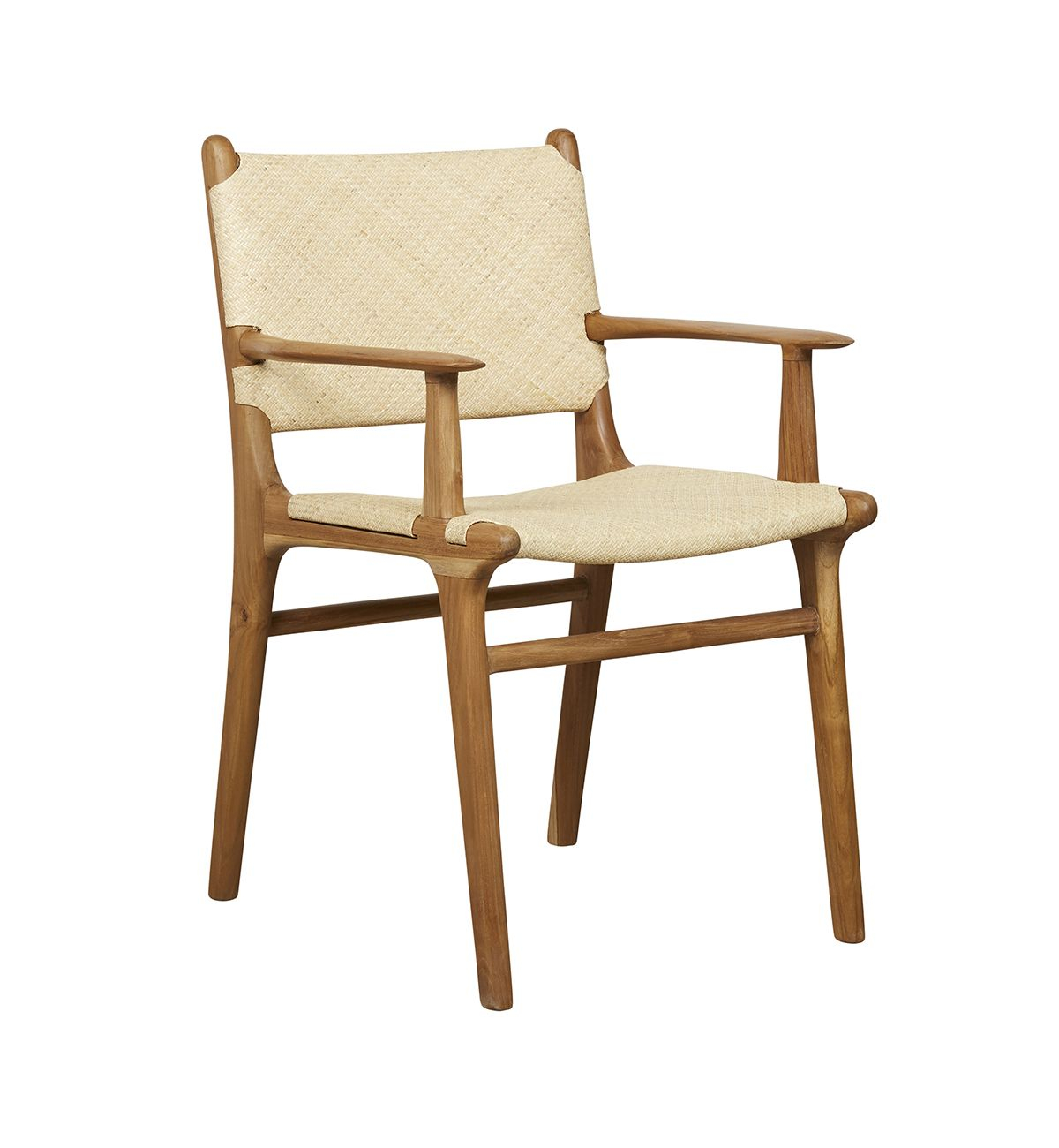 Suma Dining Chair With Arms Teak Natural Rattan pertaining to sizing 1200 X 1300