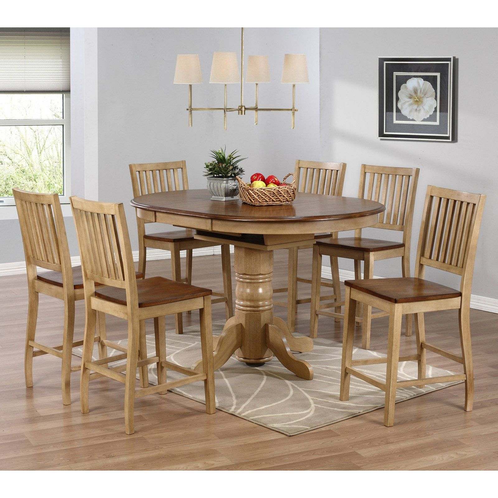 Sunset Trading Brookdale 7 Piece Oval Counter Height Table for sizing 1600 X 1600