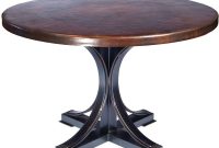 Tantalus Round Dark Brown Copper Top Dining Table pertaining to size 1000 X 1000