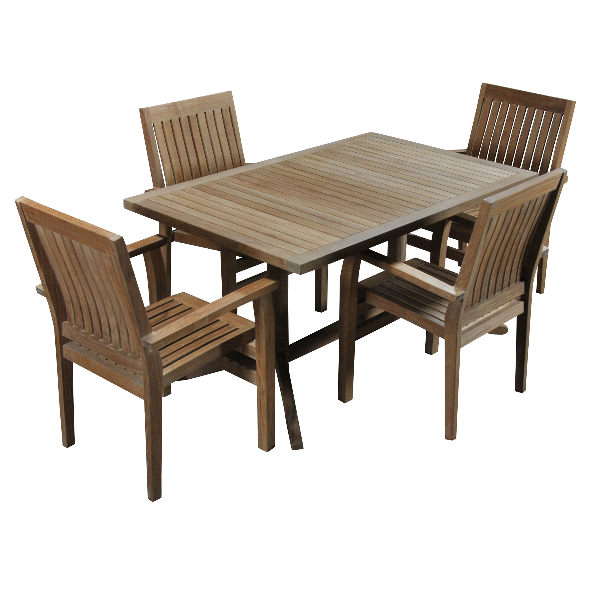 Teak Dining Table And Four Arm Chairs Ntdt003y for measurements 2000 X 2000