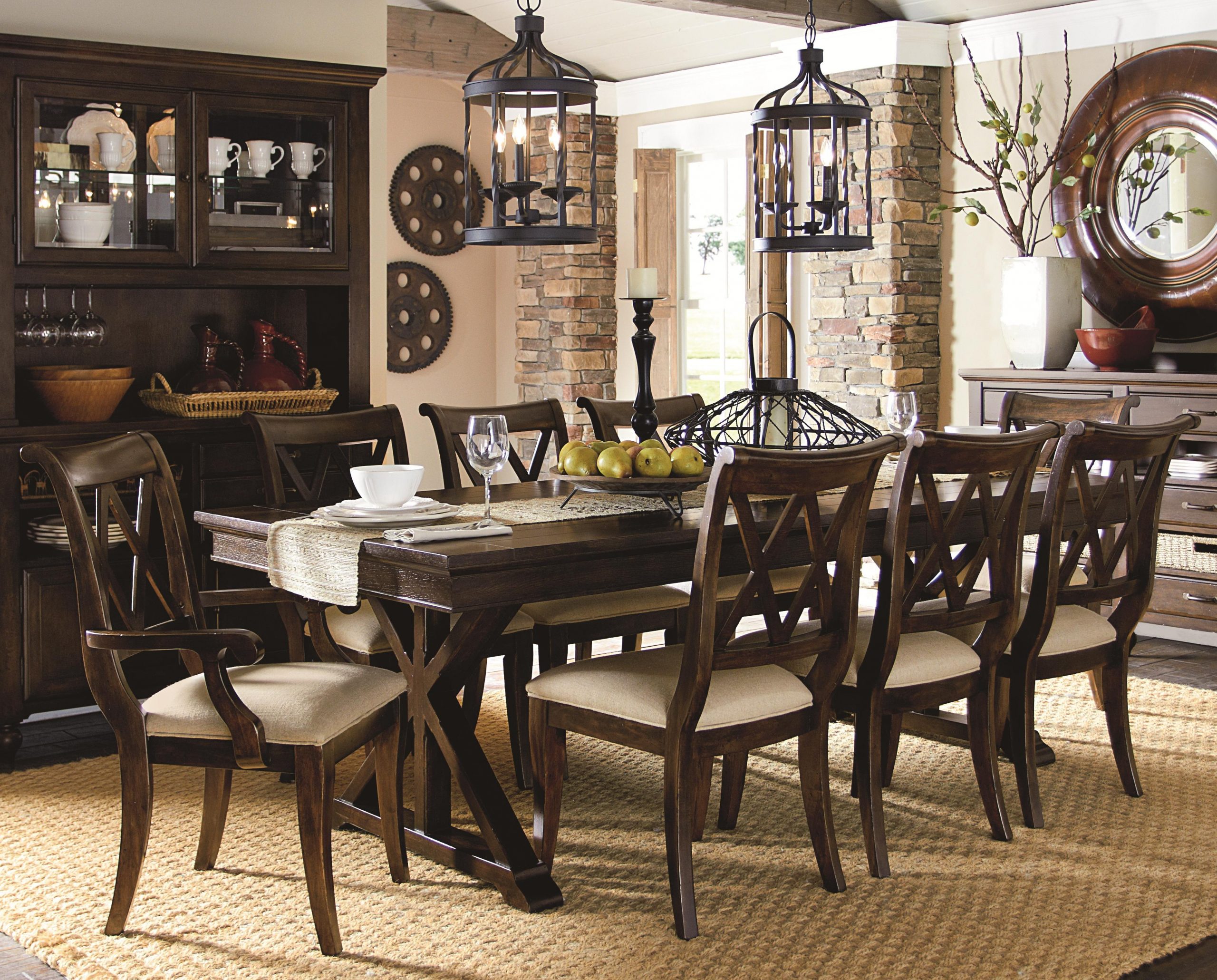 Thatcher 9 Piece Dining Set With Regard To Dimensions 3625 X 2919 Scaled 