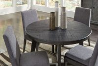 The Besteneer Dark Gray 5 Pc Round Table 4 Upholstered in sizing 778 X 1200