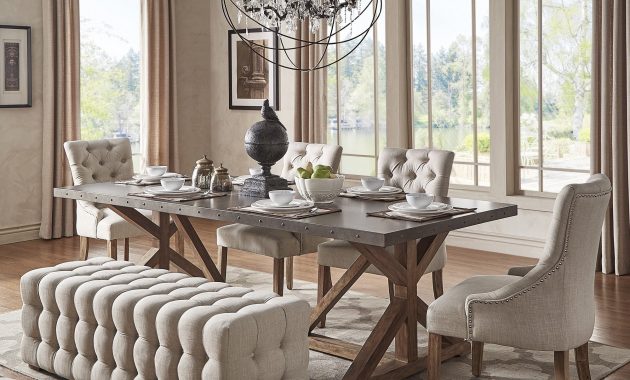 The Gray Barn Woolf Rectangular Stainless Steel Top Dining Set regarding measurements 2000 X 2000