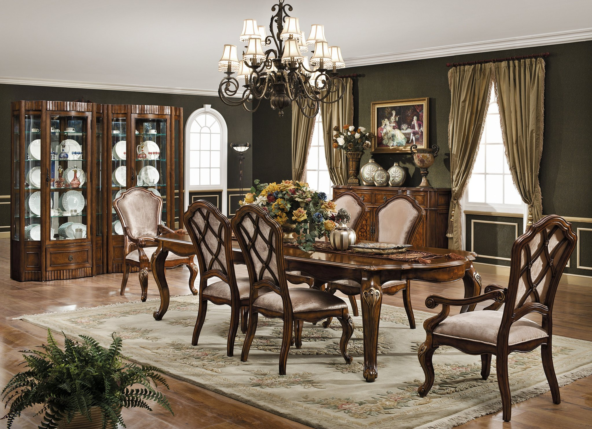 The Monaco Formal Dining Room Set Orleans International with dimensions 2046 X 1483