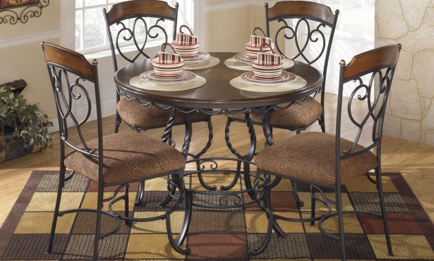 The Nola 42 Round Table 4 Chairs Dining Room Table intended for proportions 3001 X 2400