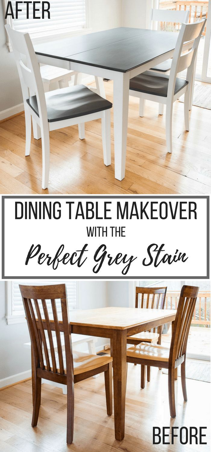 The Perfect Grey Wood Stain Dining Table Makeover Diy throughout sizing 700 X 1500