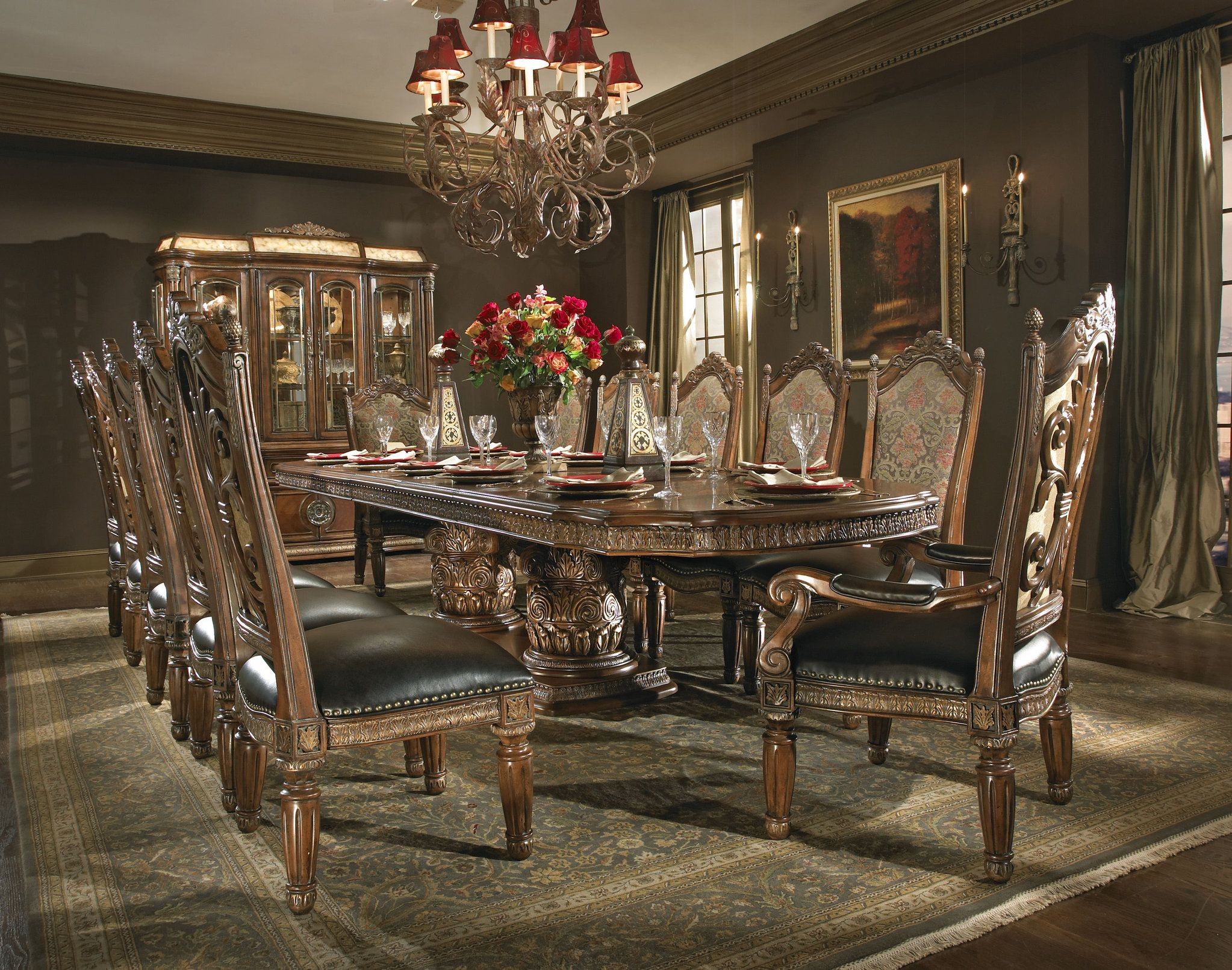 The Villa Valencia Formal Dining Room Collection 12368 pertaining to proportions 2046 X 1611