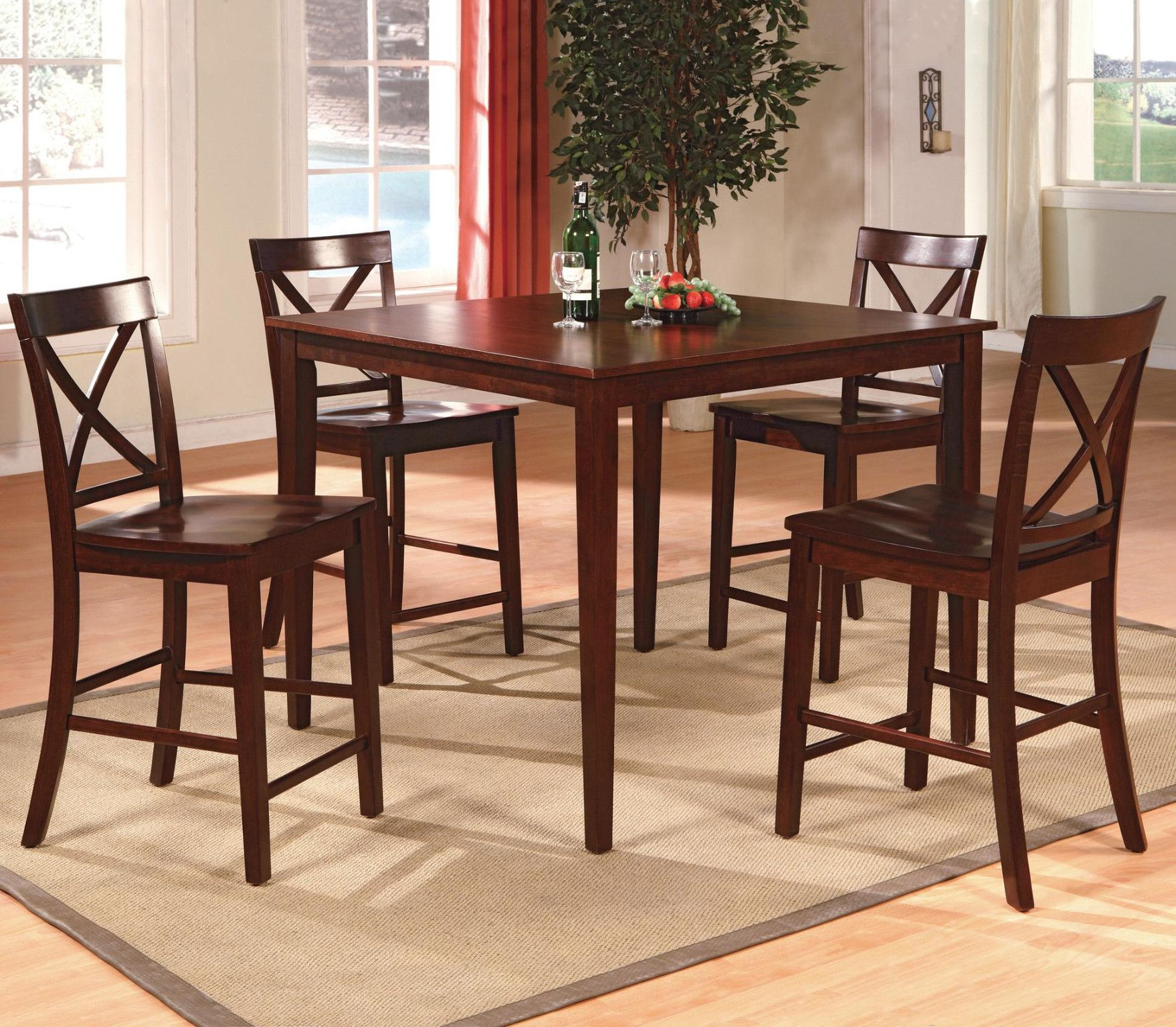 Theodore 5 Piece Counter Height Table And 4 Chairs 39900 with regard to size 1758 X 1536