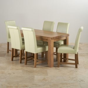 This Modern Dining Set Consists Of A Chunky 5ft Dining Table for size 1800 X 1800