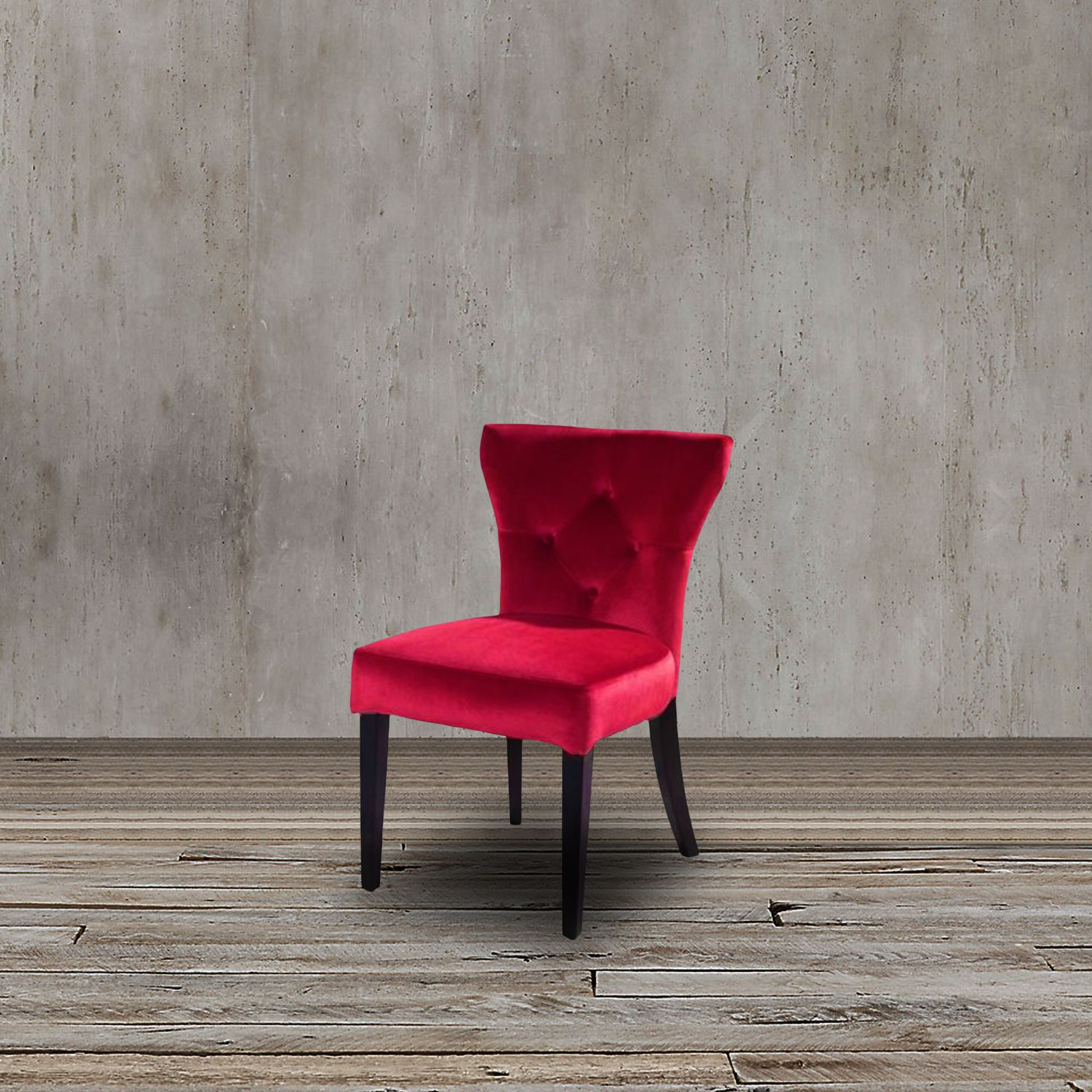 This Stylish Dining Chair Features Rich Red Velvet throughout size 2000 X 2000