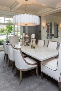 Traditional Formal White Dining Room With Marble Dining inside proportions 1200 X 1800