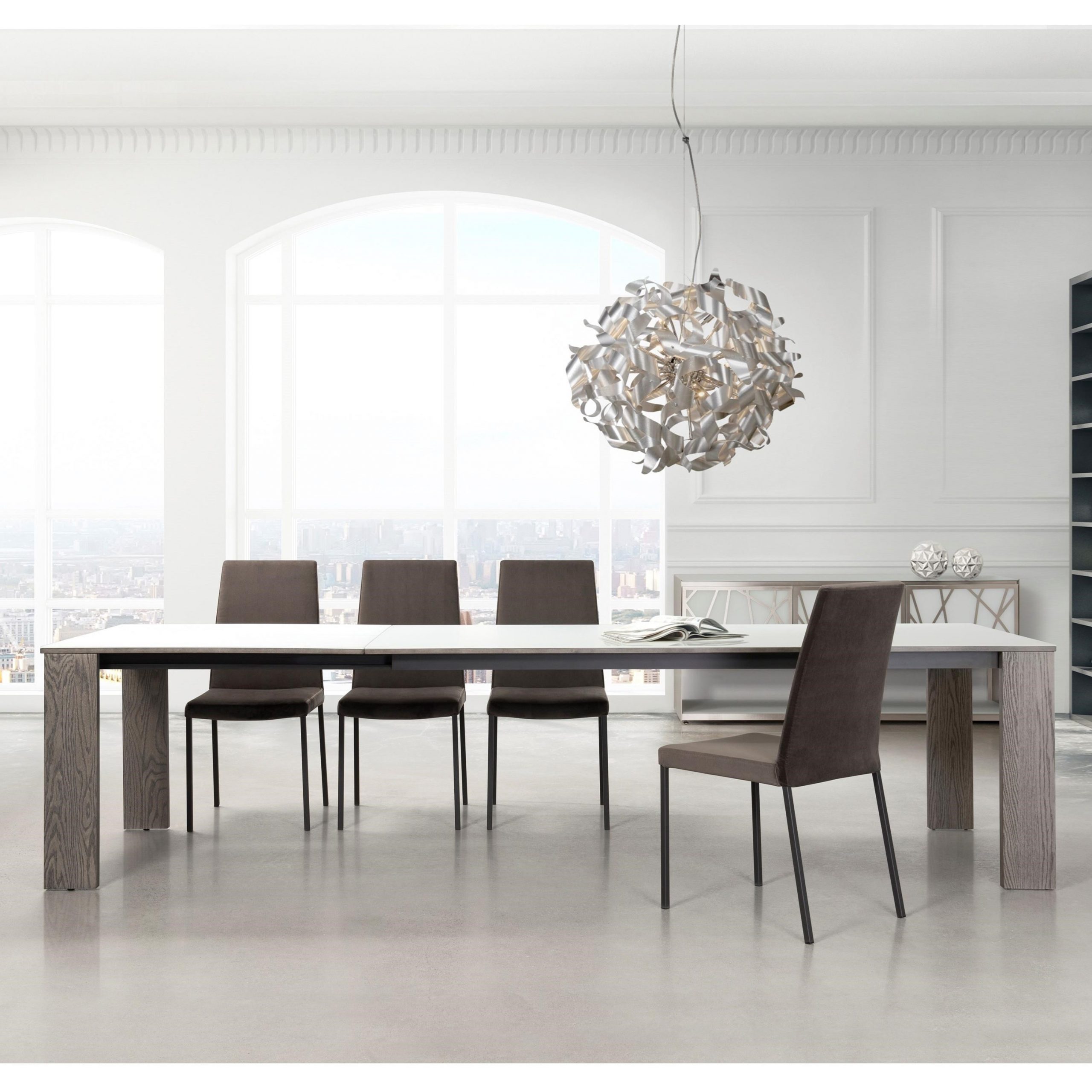 Trica Contemporary Tables Empire Extendable 40x84 Dining regarding proportions 2853 X 2853