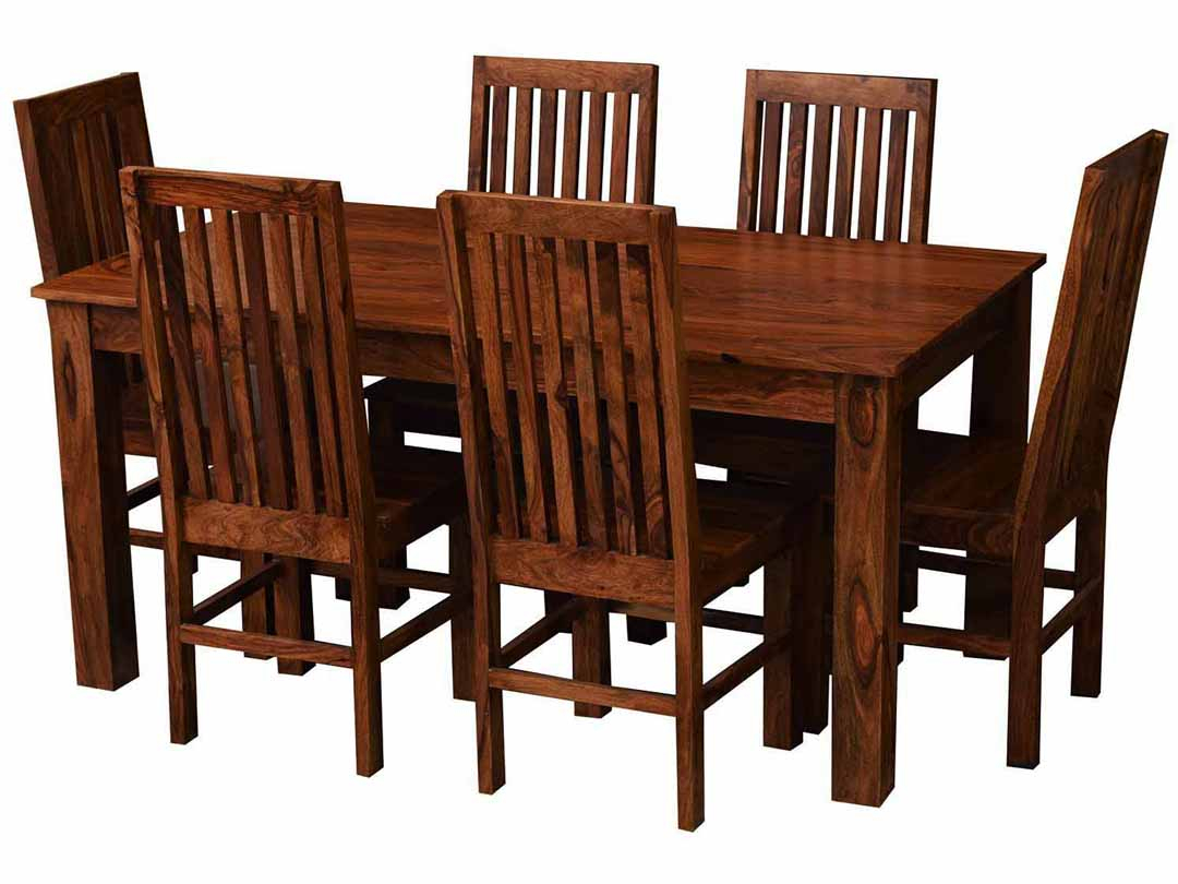 Tulsa 6 Seater Dining Set Natural Teak with measurements 1080 X 810