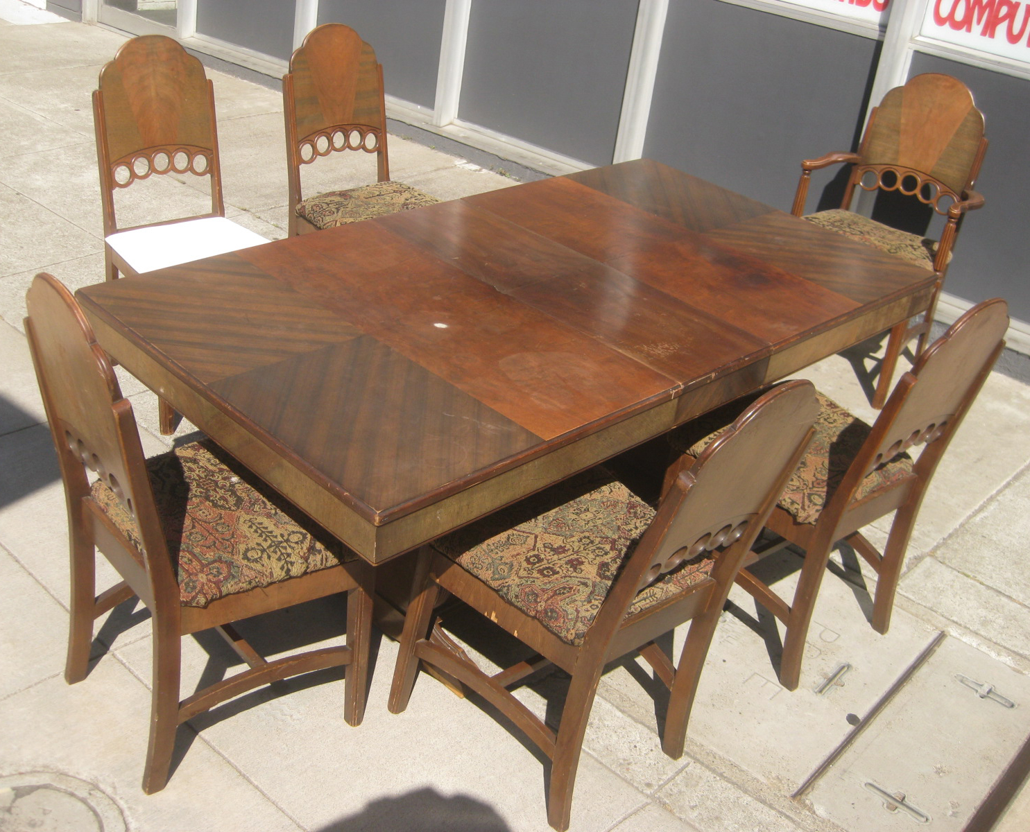 Uhuru Furniture Collectibles Sold 40s Dining Table And inside measurements 1485 X 1200