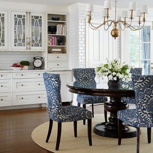 Via Traditional Home Beautiful Fabric On Dining Chairs Make inside size 1102 X 1106