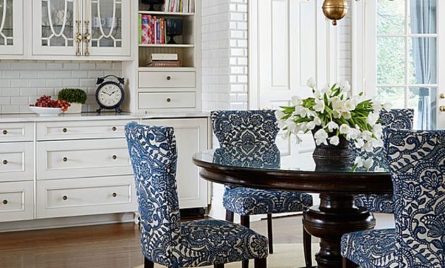 Via Traditional Home Beautiful Fabric On Dining Chairs Make inside size 1102 X 1106