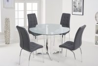 Vidre 120cm Round Glass Dining Table With Calgary Chairs within measurements 1132 X 927