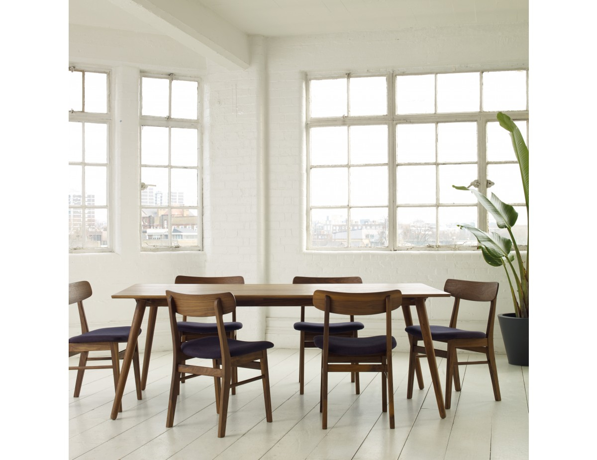 Vince Dining Set With Solid Walnut Table And 6 Chairs throughout sizing 1200 X 925