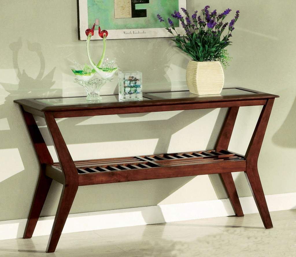 Virginia Beach Dark Cherry Sofa Table in dimensions 1024 X 891