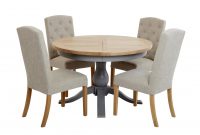 Vivario Extending Round Table Set Of 4 Upholstered Chairs with size 8000 X 4245