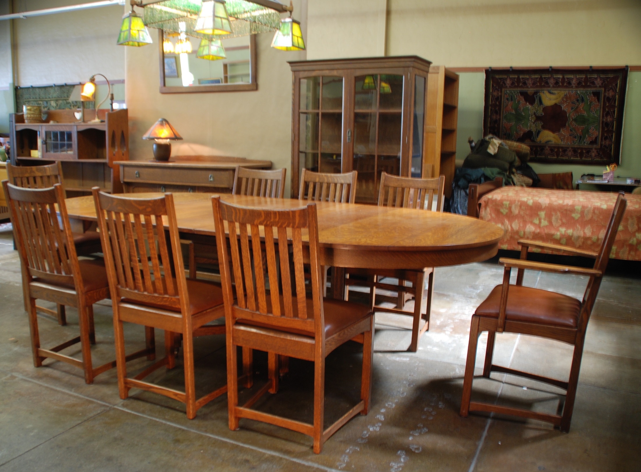 Voorhees Craftsman Mission Oak Furniture Lifetime intended for size 2200 X 1620