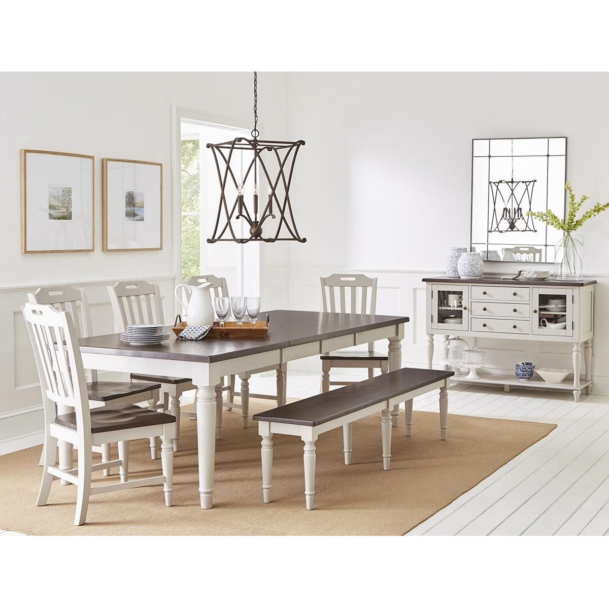 Waltham Orchard Park 6 Piece Dining Set In Dove Grey inside size 1200 X 1200