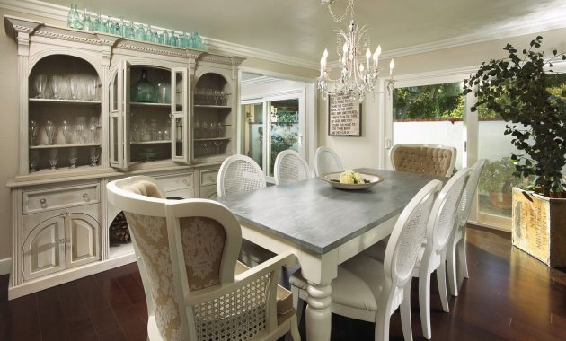 White Dining Table With Distressed Grey Top White Round inside measurements 1800 X 1440