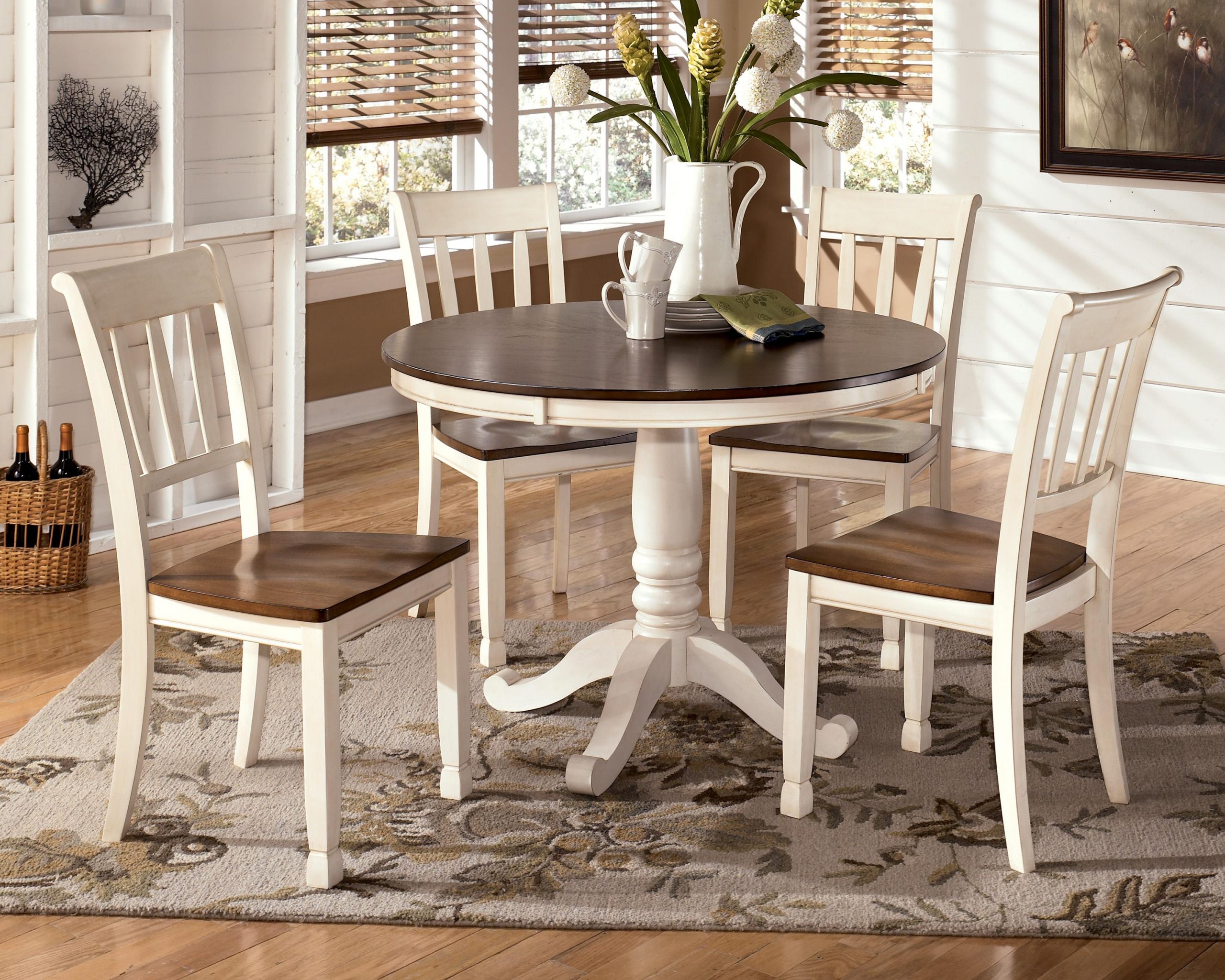 Whitesburg 5 Piece Round Table Set with dimensions 3000 X 2401