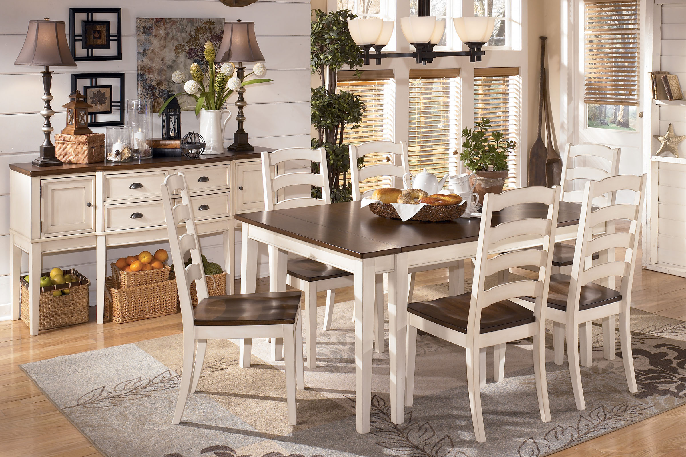 Whitesburg Dining Table 6 Side Chairs within proportions 2400 X 1600