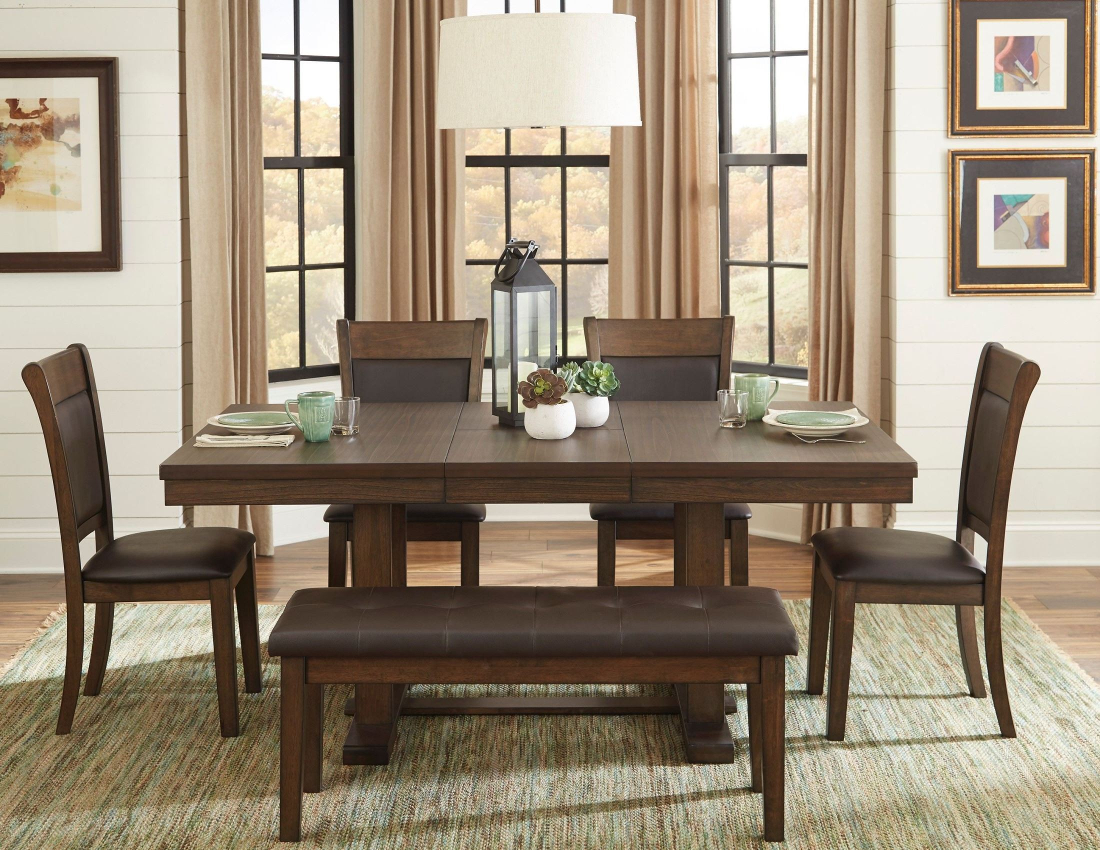 Wieland Light Rustic Brown Extendable Dining Room Set with dimensions 2200 X 1700