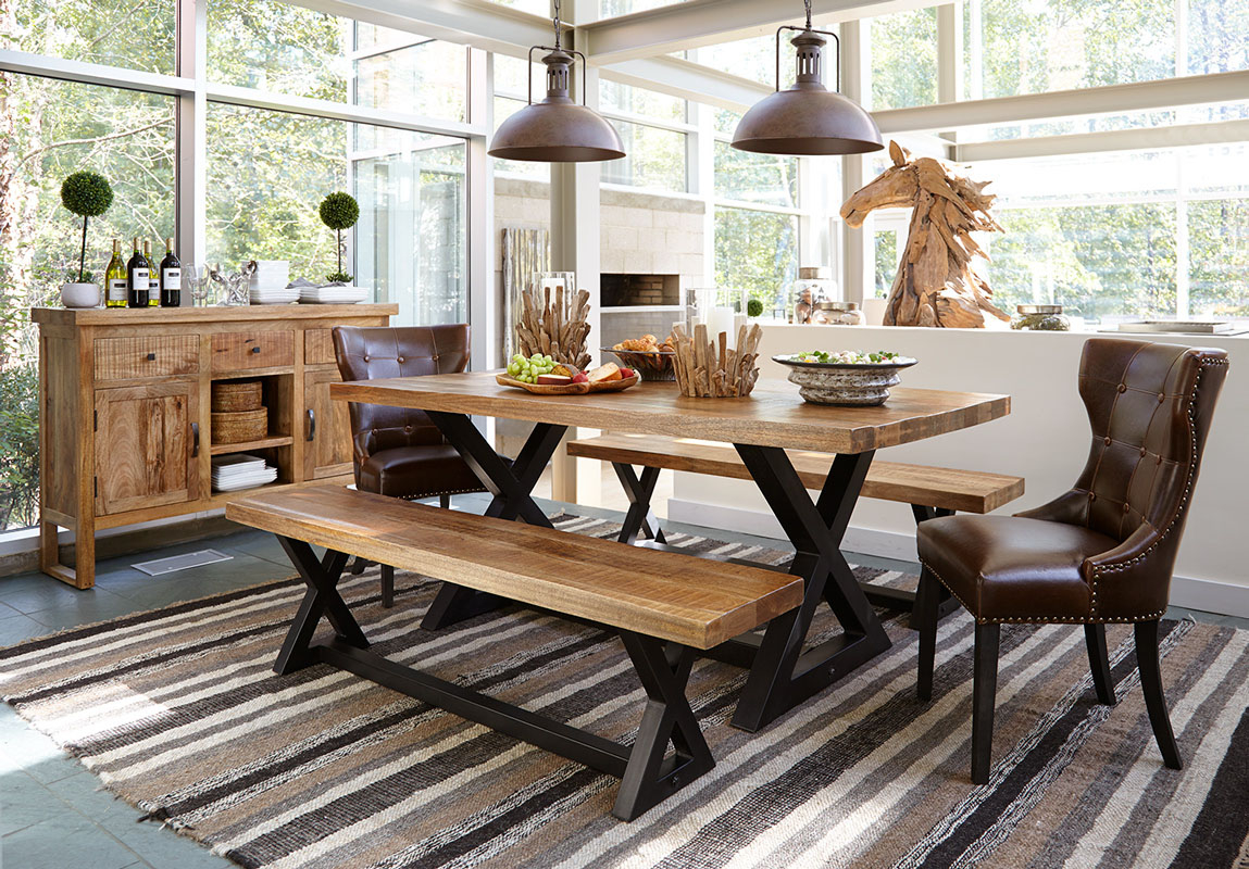 Wood Bench Dining Table Location Photograph Furniture for sizing 1149 X 800