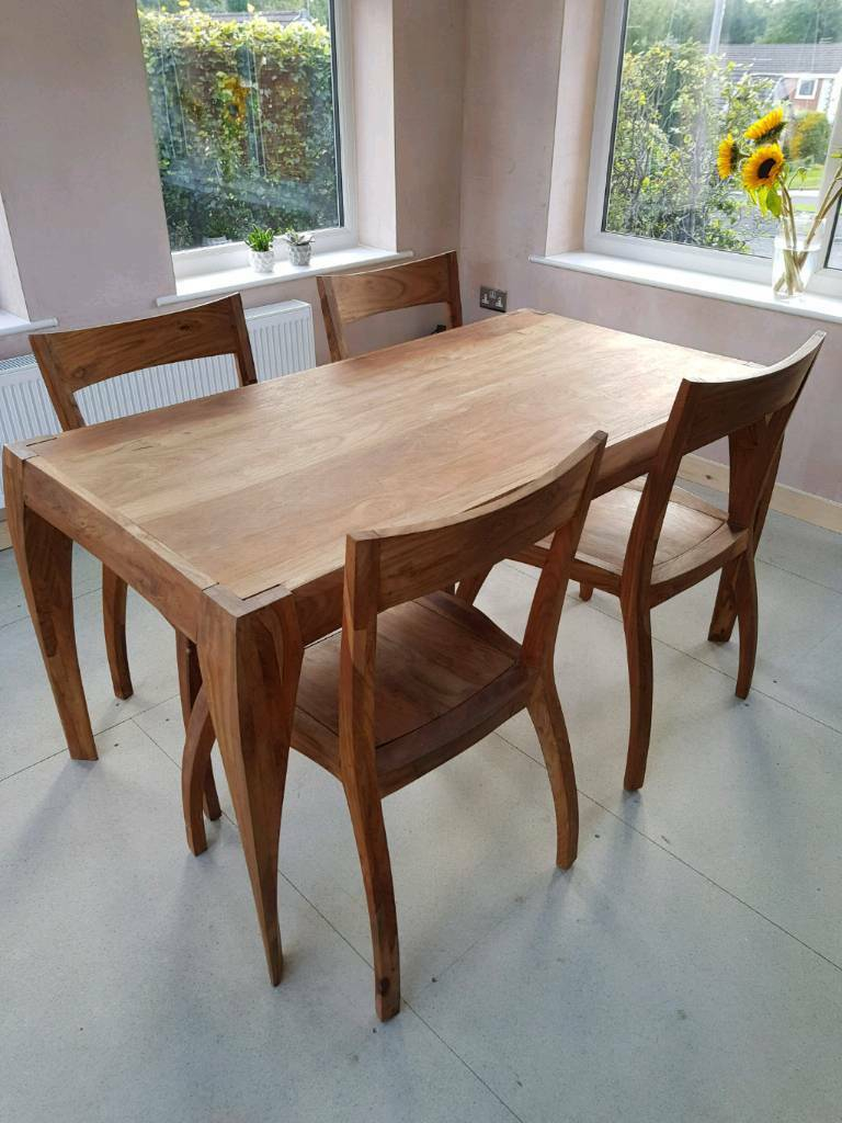 Wooden Dining Table And Chairs In Oldham Manchester Gumtree for size 768 X 1024