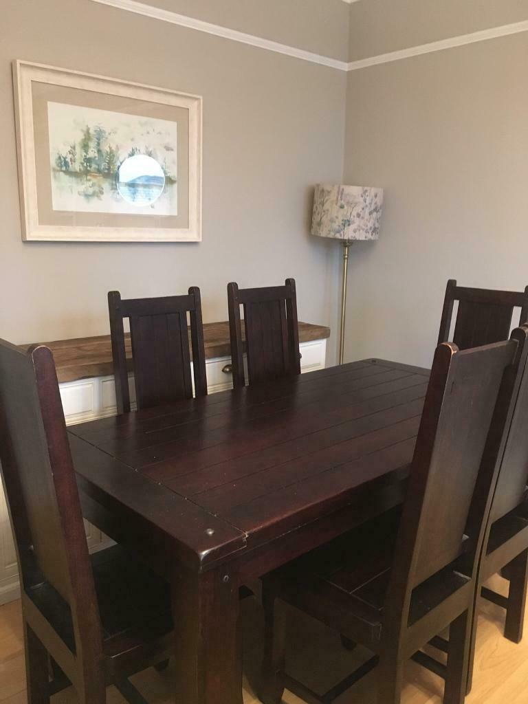 Wooden Dining Table And Six Chairs In Willowbrae Edinburgh Gumtree in measurements 768 X 1024